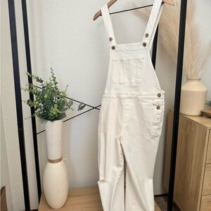 Women's Cream Denim Overalls
